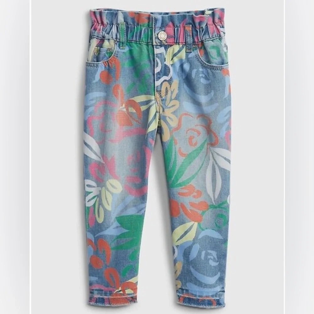 Gap Toddler Just Like Mom Jeans with Washwell in Spring Floral Size 3